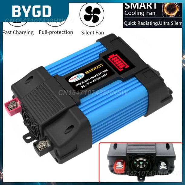 Dual Usb Ports Car Power Inverter Fast Charging 4000w/6000w Power Inverter Led Display 300w/500w Sine Wave Car Inverter Charger03Russian Federation He Qiyong unisex
