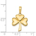 thumbnail image 5 of 14K Yellow Gold Polished Solid Shamrock Pendant (25 X 15) Made In Peru c2197, 5 of 6