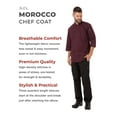 thumbnail image 4 of Chef Works Men's Morocco Chef Coat, Merlot, XX-Large, 4 of 4