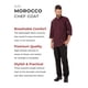 thumbnail image 2 of Chaqueta Chef Works Morocco Merlot Small para hombre, 2 of 3