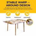 thumbnail image 4 of Happy Easter Table Cloths for 6 Foot Rectangle Tables, Bunny Eggs Spring Mushrooms Plants Rustic Purple Patio Waterproof Elastic Fitted Tablecloths, Washable Rectangular Table Cover for Camping, 4 of 8