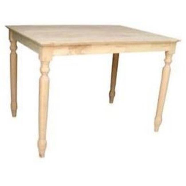 Solid Wood Top Table Turned Legs Dining Table