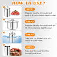 Qtmnekly 2 Piece Meat Press Maker Stainless Steel Ham Press Maker with