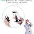 thumbnail image 4 of Resettable 4 Digit Padlock, High Security Combination Lock Made Of Zinc Alloy For Wide Application In Indoor And Outdoor Settings, Such As Doors, Garages, Sheds, Fences,, 4 of 5