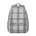 thumbnail image 1 of Classic Plaid Backpack Checkered Pattern and Moroccan Print Abstract Style School Bag for Student and Student, 1 of 4