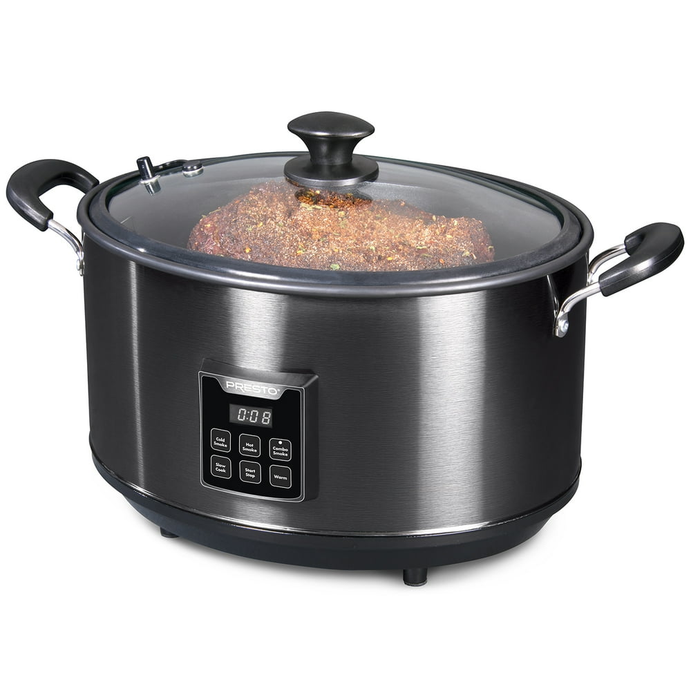 Presto Indoor Electric Smoker and 6-Quart Slow Cooker 06013 - Walmart