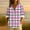 Pink, variant on SCSAlgin Womens Plaid Shirts Dressy Cuffed Long Sleeve Tops Casual Loose Work Blouses