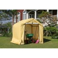 thumbnail image 6 of Weatherfast Portable Outdoor Garden Storage Shed, 6'x6'x6', Steel Frame Peak Roof Waterproof Yellow Cover with Heavy Duty Anchor, 6 of 6