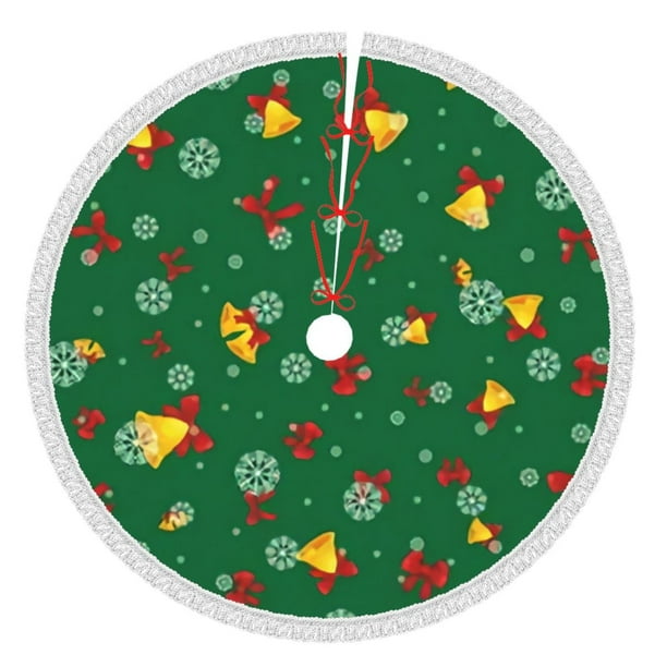 Faldas para árbol de Navidad de 30 pulgadas con texto "Merry Christmas", tapete para árbol de Navidad para vacaciones de invierno, falda para árbol de Navidad para decoraciones navideñas rústicas