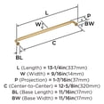 thumbnail image 5 of Amerock Coble 12-5/8 inch (320mm) Center-to-Center Champagne Bronze Cabinet Pull, 5 of 6