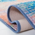 thumbnail image 5 of SAFAVIEH Sequoia Jeana Abstract Machine Washable Area Rug, 6'7" x 6'7" Round, Blue/Orange, 5 of 8