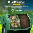43 Gallon Large Composting Tumbler Dual Rotating Chamber Garden