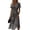 Gray, variant on Minjewel Women's Floral Shift Dress with Print V-Neck - Short Sleeve Summer Dress, Loose Flowy Beach Party Outfit, Comfy Vacation Mini Dress,Black,L
