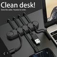 thumbnail image 5 of kayannuo Cable Holder Clips Management Silicone Self Adhesive Cord Organizer Desktop USB Back To School, 5 of 7