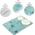 thumbnail image 4 of Tropical Leaf Hawaiian (2) Dish Drying Mat for Kitchen Counter, Ultra Absorbent Reversible Microfiber Dishes Drying Rack Pad Heat-resistant Mats 18x24in, 4 of 7