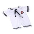thumbnail image 2 of Baby Boy Infant Anchor Sailor Romper Outfits Summer, 2 of 5
