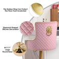 thumbnail image 3 of Velvet Gold Bar Stools Set of 2 Modern Counter Height Bar Stools with Lion Pull Ring Tufted Back, Nailhead Upholstered Barstools for Home Kitchen Island, Swivel Adjustable Stool Chair in Pink, 3 of 8