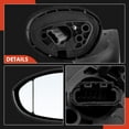 thumbnail image 6 of A-Premium Pair (2) Driver and Passenger Side Power Door Mirror - Compatible with Fiat 500 2012 2013 2014 - Heated Manual Folding Black Smooth Outside Rear View Mirror, 6 of 6
