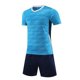 thumbnail image 3 of Odeerbi Conjunto de Uniformes de Entrenamiento de Fútbol de Malla de Chicos Y Niñas Con Camiseta de Manga Corta A Rayas Pantalones Cortos Conjuntos Atléticos Secos Rápidos Para 4-15 Años, 3 of 4