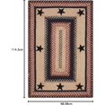 thumbnail image 2 of Primitive Star Gloucester Premium Jute Braided Area Rug by Homespice, 27 x 45 Rectangular Black, Reversible, Natural Jute Yarn Rustic, Country, Primitive, Farmhouse Style - 30 Day Risk Free Purchase, 2 of 8