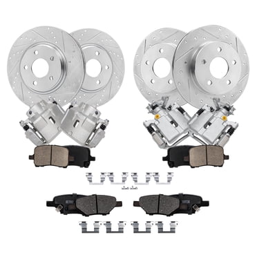 Approved Performance Drilled & Slotted Brake Rotor Set – Fits Chevy GMC Trucks 1999-2007 (Front & Rear)