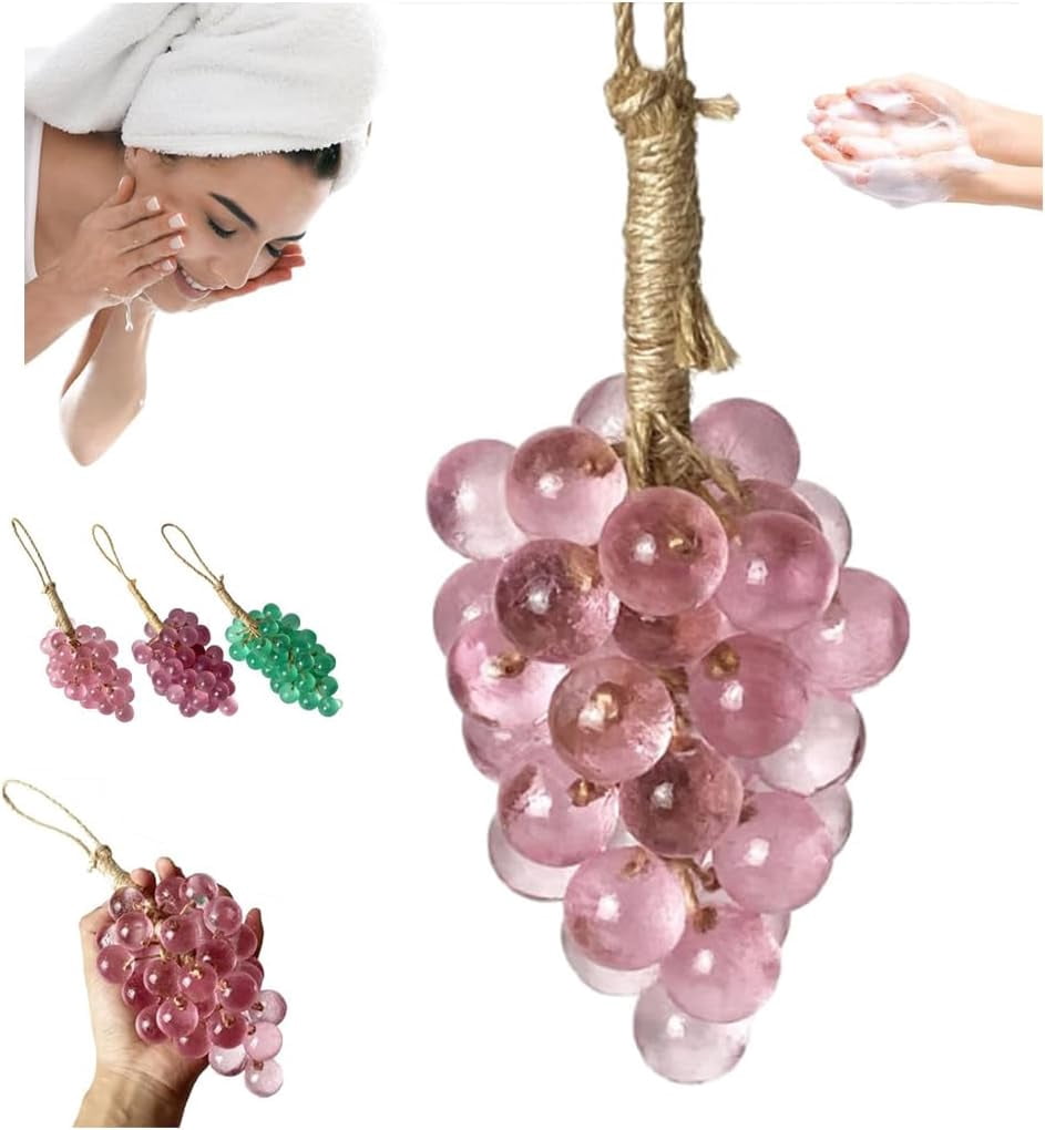 Grape Soap,Grape Soap on a Rope,Handmade Grapes Cluster Shaped Soaps ...