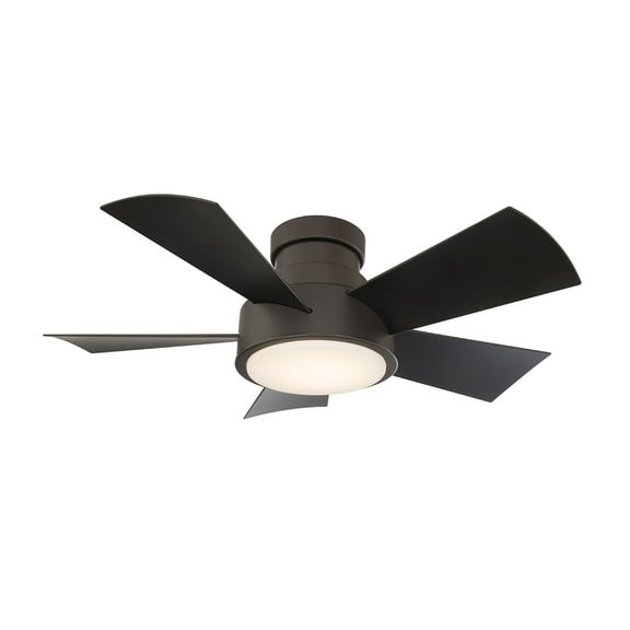 Vox Indoor and Outdoor 5-Blade Smart Flush Mount Ceiling Fan 38in Bronze with 3000K LED Light Kit and Remote Control