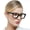 Black, variant on MARE AZZURO Square Oversized Leopard Reading Glasses 2.50 for Women, Chic Stylish Readers with Polycarbonate Lenses