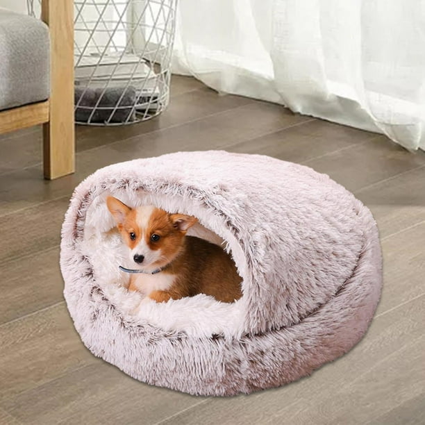 Winter Warm Cats Beds Cat Cushion Cave Bed Small Dogs Pet Bed for Small Dogs 40cm Light Coffee Walmart