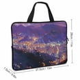 thumbnail image 2 of WERPE City Lights Mountain Night View Laptop Carrying Bag Diving Fabric Computer Protective Handle Case 15inch, 2 of 5