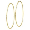thumbnail image 2 of 10K Yellow Gold Polished Endless Tube Hoop Earrings, 2 of 2
