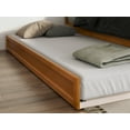 thumbnail image 3 of AFI Lylah Queen Wood Platform Bed with Panel Footboard and Twin XL Trundle, Light Toffee, 3 of 16