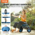 thumbnail image 2 of VEVOR Garden Cart Rolling Workseat with Wheels, Gardening Stool for Planting, 360 Degree Swivel Seat, Wagon Scooter with Steering Handle & Utility Tool Tray, Use for Patio, Yard, and Outdoors, Blue, 2 of 9