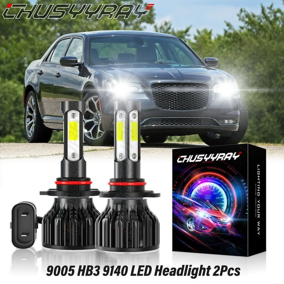For Chrysler 300 2016-2019 LED Headlight Low Beam Bulbs 9005 HB3 6000K White 2 Pack