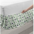 thumbnail image 2 of Chameleon Bed Skirt, Exotic Camouflage Lizards Doodle Zoo Creatures Childish Pastel Colors, Elastic Bedskirt Dust Ruffle Wrap Around for Bedding Decor, 4 Sizes, Fern Green and Ivory, by Ambesonne, 2 of 2