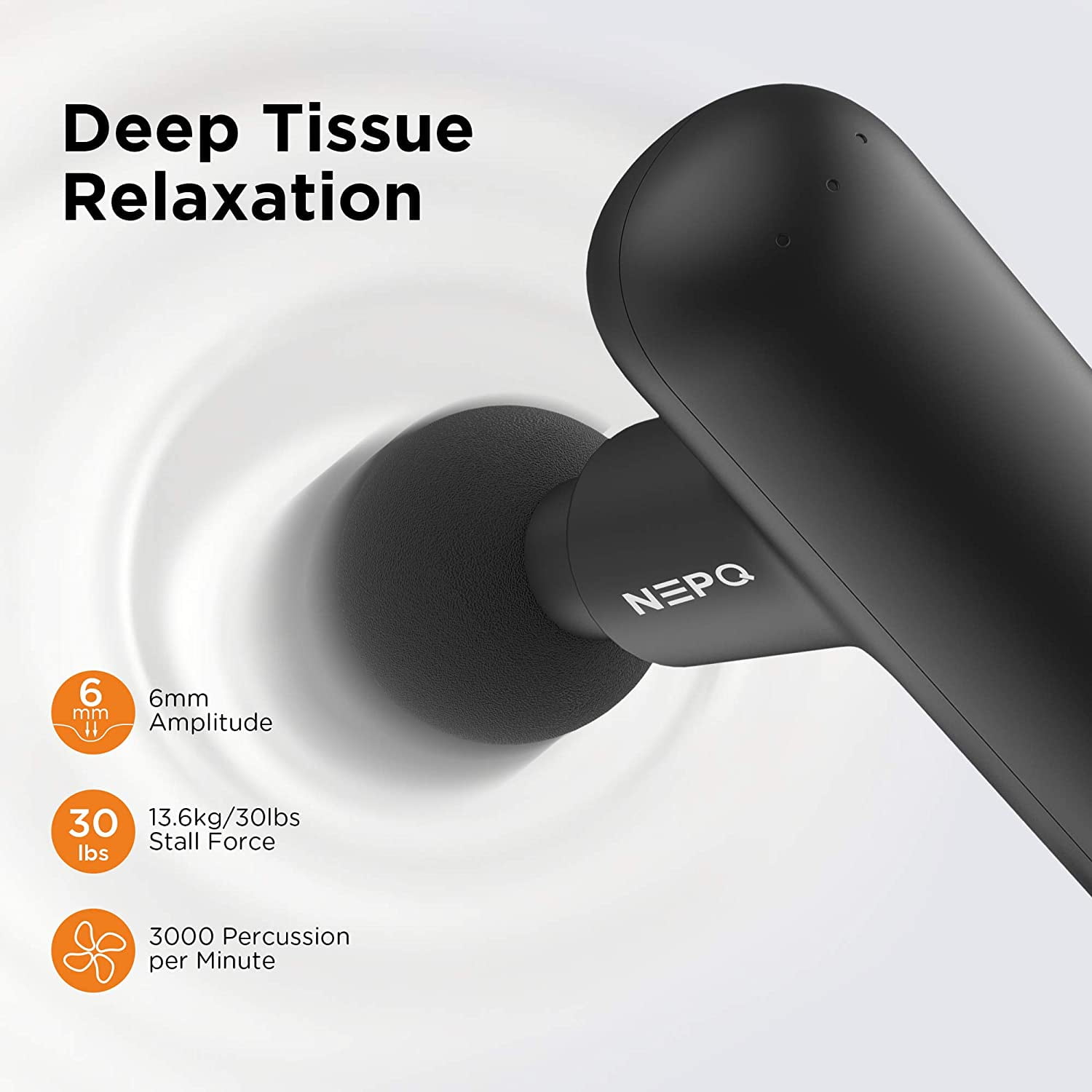 Mini Massage Gun - Powerful Deep Tissue Percussion Muscle Massager for Pain Relief, Portable Handheld Body Massager with 4 Heads, Quiet Rechargeable