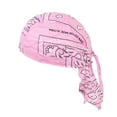 thumbnail image 3 of ZAZYULZ Summer Accessories Men Women Cotton Cap Sweat Wicking Beanie Cap Bandanna Biker Head Wrap Quick Drying Hat Biker Bandana(Pink,One Size), 3 of 3