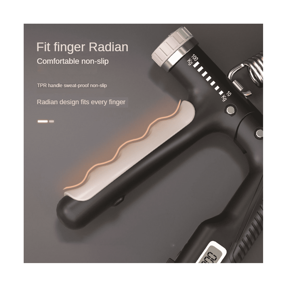 Hand Grip Elettronico Regolabile 10-100 Kg - Allenatore Per Forza Delle Mani Verde - Foto 2