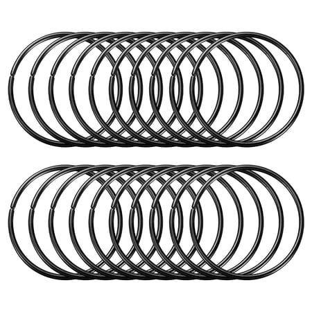 Uxcell 20 Pcs Dream Catcher Rings,Metal Crafts Hoops Floral Hoop 3 Inch Macrame Hoops Rings for DIY Crafts Wreath Making Supplies Plant Hangers, Black