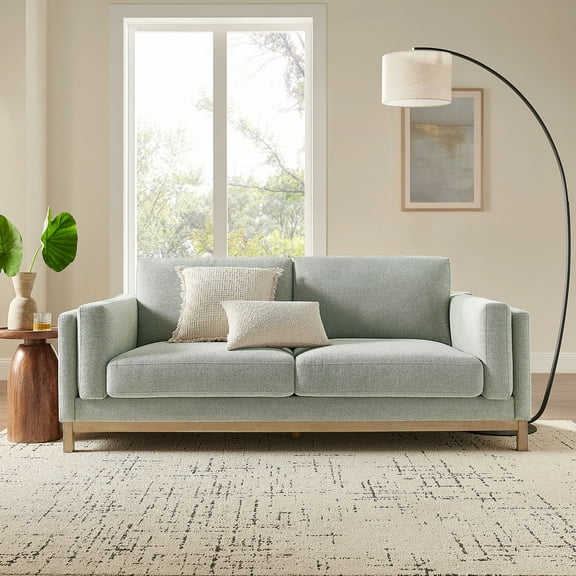 Modway Roscoe 81 inch Fabric Sofa in Mist