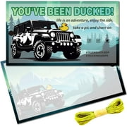 50 PCs You've been Ducked Duck Tags Encouraging Duck Tag DIY Jungle Duck Card Double Sided with Hole and Twine for Jeeps Car Hanging Decor Lucky Pass on 3.5x2 Inch-Life Is an Adventure DIY