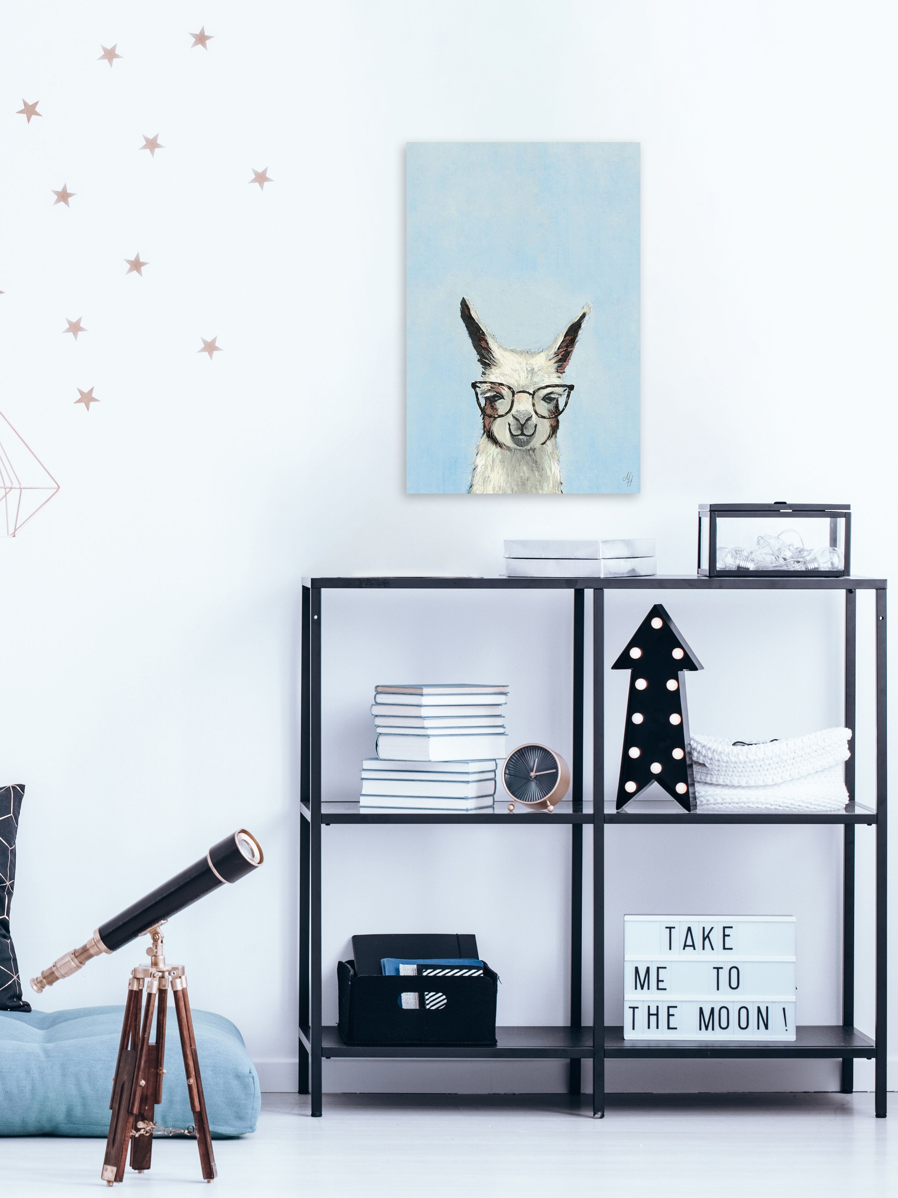 Marmont Hill Jolly Llama III Canvas Wall Art