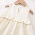 thumbnail image 6 of Eltusu Girls Dresses, 2026 Sleeveless Crewneck Casual Summer Clothes Beige Size 5-6 T, 6 of 7