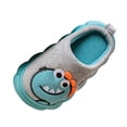 thumbnail image 4 of SAWOBUUN Kids Dinosaur House Slippers for Boys Girls Cute Cartoon Plush Fuzzy Warm Cozy Closed Toe Non-Slip Thick Sole Indoor Bedroom Shoes Toddler Little Kid, 4 of 6
