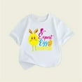 thumbnail image 2 of Summer New Children's Clothing Style Girls Short Sleeve T Shirt Easter Egg Printed Round Neck Children T Shirt Easter Gift White 5 Years-6 Years, 2 of 6