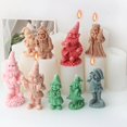 thumbnail image 2 of Molde de vela de silicona con forma de enano barbudo, sombrero de Navidad, estrella de mar, Papá Noel, jabón, herramienta de fabricación de yeso, decoración de Chocolate para fiesta, regalo, nuevo, 2 of 4