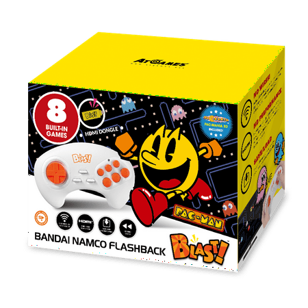 Bandai Namco Flashback Blast!, Pac-Man, PAC-MANIA, Retro Gaming, Yellow, (Best Plug And Play Tv Games)