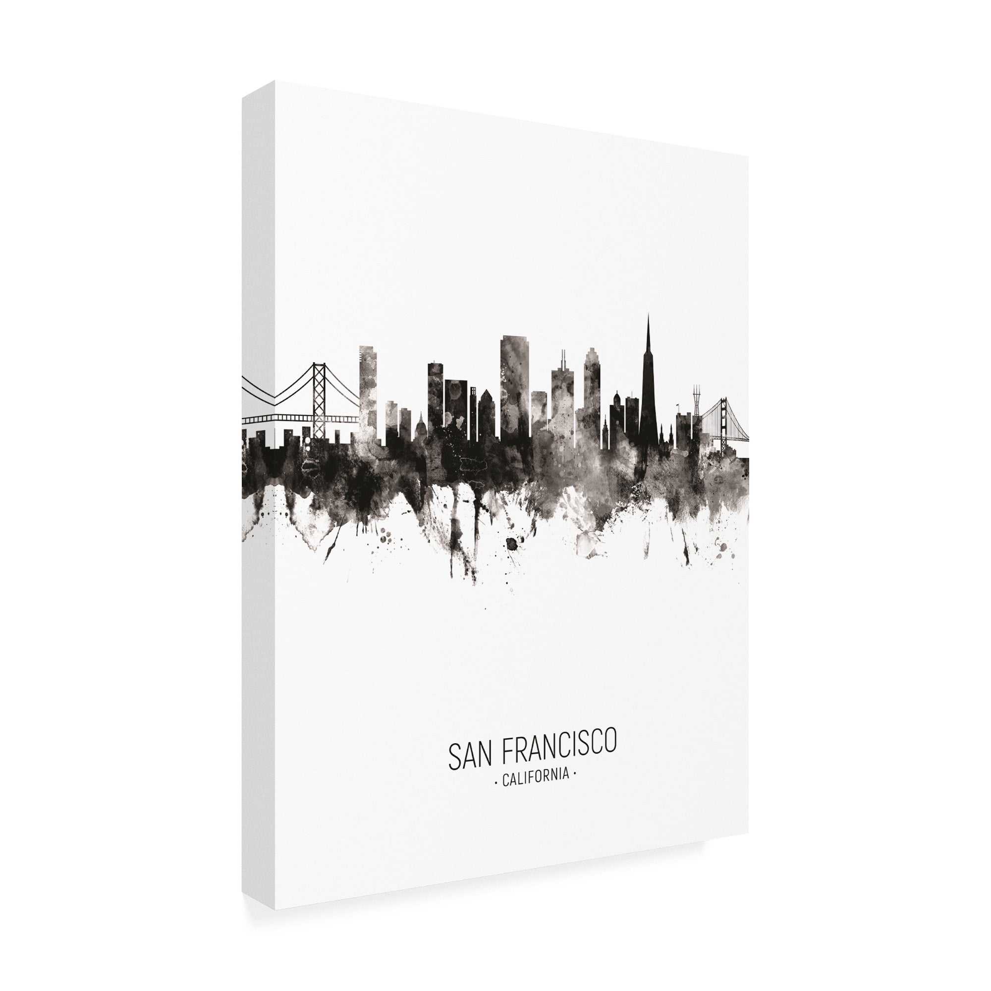 Trademark Fine Art 'San Francisco California Skyline Portrait II' Canvas Art by Michael Tompsett