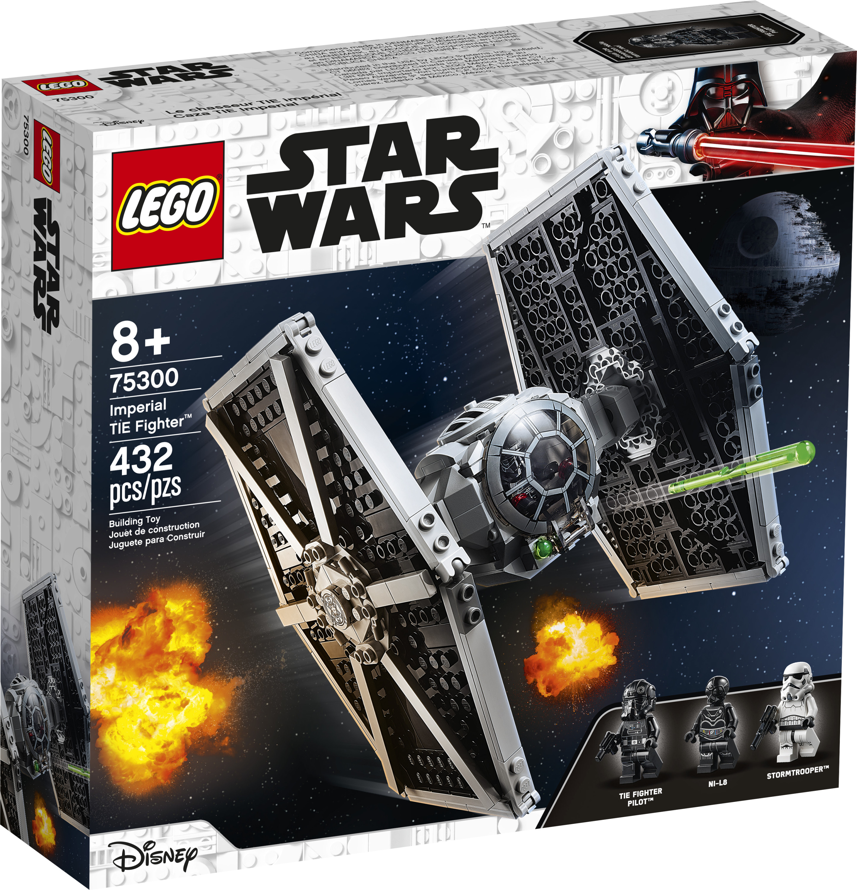 LEGO Star Wars Imperial TIE Fighter 75300, with Stormtrooper and TIE Fighter Pilot Minifigure - image 4 of 8