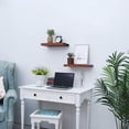 thumbnail image 6 of WELLAND Rustic Pine Floating Shelves Wall Mount Shelf , Set of 2, 16''L x 8''D x 1.38"H, Walnut, 6 of 7